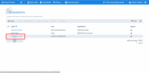 Opening Dynamics Finance and Operations connector Basic settings